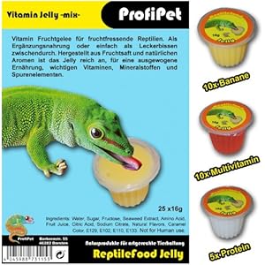 ProfiPet Reptilefood Jelly, 25 x 16g, Vitaminjelly mix., Fruchtjelly mix.