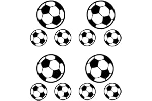 QUANYUCHANG Lot de 12 autocollants muraux en vinyle amovibles en forme de ballon de football pour chambre d'enfant, salle de jeux, salon, décoration de porte