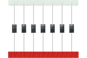 AUKENIEN SR5100 SB5100 Diodos Rectificador de Barrera Schottky 5A 100V DO-201AD / DO-27 5 Amperios 100 Voltios Diodo Axiales (Paquete de 20 Piezas)
