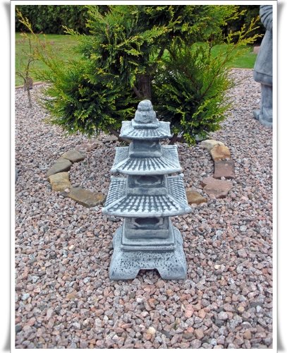 JAPAN LATERNE Yukimi STEINLATERNE Steinguss Pagode RANKEI GARTENLAMPE STEINLAMPE Frostfest - 4