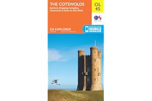 The Cotswolds Map | Burford, Chipping Campden, Cirencester & Stow-on-the-Wold | Ordnance Survey | OS Explorer Map OL45 | England | Walks | Hiking | Maps | Adventure