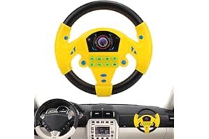 Dhqkqg Giocattolo del Volante per Bambini, Giocattoli per Volante Bambini, Controller di Guida Portatile Simulato con Suoni Divertenti e Musica, Regalo Educativo Precoce per Bambini