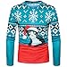 Produktbild Yazidan Männer Bluse Weihnachten Jacke Katze 3D-Druck mit Blumen Oben Lange Ärmel Sweatshirt Basic T-Shirt Herbst Winter Mantel Gemütlich Outfits Startseite Kleidung Kleidungsstück(Blau,M)