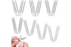 UHETLET 21 Stück Stricknadeln Rundstricknadel 2mm/2.5mm/3mm/3.5mm/4mm/4.5mm/5mm Rundnadeln zum Stricken 23cm Edelstahl Sockenstricknadeln Doppelspitz Metall Stricknadel für Socken Handschuhe Mützen