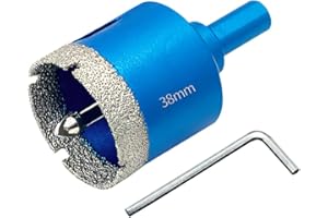 Teronbeta Diamant Lochsäge 38mm mit Zentrierbohrer, Professionellen Hartgelötet Diamant Kernlochbohrer für Fliesen, Porzellan, Keramik, Glas, Quarzit, Marmor