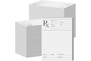 Watersay 20 Pack Prescription Pad for Doctor Pharmacist Rx Notepad 100 Sheets Doctor Prescription Paper Per Pad Pharmacist Memos for Office Working Gift