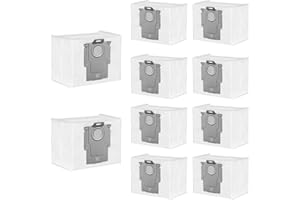 HOWEKUZE 10 Stück Staubbeutel für Roborock Q10 S5+/Q7 L5+/Q5+/Q5 Pro+/Q5 Max +/S7 MaxV Ultra/S7 Pro Ultra/Q10 X5+/Q8 Max+/S8+/S8 Pro Ultra/Q7+/Q7 Max+, 3L Staubsaugerbeutel große Kapazität für Staubsauger