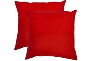 Generico Federe Cuscini Divano 50x50 | Copricuscini 50x50, Divano, Camera da letto, Soggiorno - 2 pezzi rosso fuoco