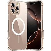 Coverzone İphone 16 Pro İle Uyumlu Y&uuml;ksek Kalite Kablosuz Şarj &Ouml;zellikli Silikon Telefon Kılıfı Şeffaf, Wireless Magsafe ile 