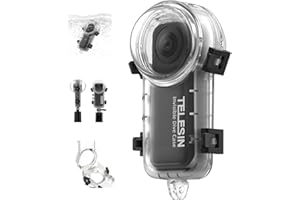TELESIN Custodia impermeabile per Insta360 X4, Custodia subacquea fino a 50m/164ft, custodia subacquea protettiva per accessori per fotocamera Insta 360 X4, riprese subacquee versatili