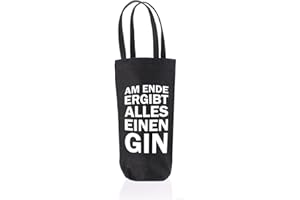 ‎HERZ & HEIM Herz & Heim® Flaschenbeutel für Gin Flasche zu Weihnachten Am Ende ergibt alles einen GIN