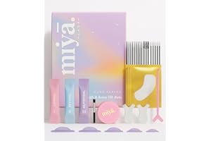 MIYA LASH | Lash Lift & Brow Lamination Kit with Glue Balm | AURA Series | 2-in-1 Eyelash Perm & Brow Lift | Individually Packed Sachets with Tools | Results Last Up to 6 Weeks