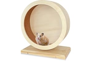 WIYETY Ruota per criceto in legno per piccoli animali domestici: Wyety, ruota per criceti silenziosa, ruota silenziosa, per il riposo e il movimento, Bogie Wheel per altri piccoli animali domestici (S, Φ/15