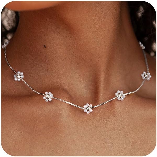 Collier Artisanal En Argent Plaqué & Perles Swarovski Bleu Ciel - Original Et Superbe !