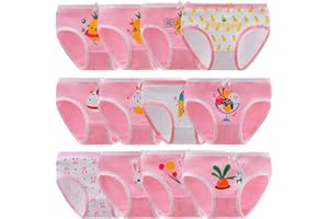 Anntry Bébé 12 Pièces Culotte Doux Confort Culotte Coton Culottes Petites Filles Assorties Culottes 2-12 Ans