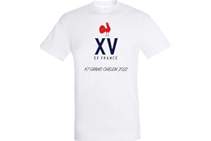 XV de France T-Shirt de Rugby - Collection Officielle FFR - Equipe de France - Taille Homme XXL, Blanc
