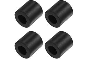 Kozelo 4 Pezzi Distanziali in Gomma [10x20x20mm] Cuscinetti Isolanti Antivibranti, per Accessori Casa Auto Barche in Neoprene, Nero