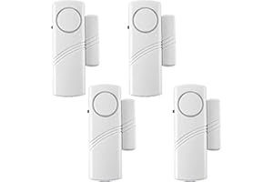 PCTC 4 Pack Home Security Alarms - Window & Door Alarm Sensors for Kids Safety, Burglar Bell Alarm for Home & Office