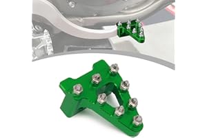 Runfarr Pedal Freno Trasero Moto,Puntera Pedal Freno Trasero Palanquilla de Aluminio CNC para Pit Bike Dirt Bike Motocross Enduro Supermoto-Verde
