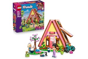 LEGO Friends Nature Glamping Cabin 42682 | Glamping Cabin House Toy, 2 Mini Dolls, Cat Figure & Accessories, Gift for 6+ Year Old Girls & Boys, 295 Pieces