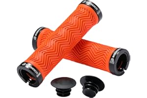 Boenoea Impugnature per Bicicletta con Doppia Chiusura, del Manubrio della Bicicletta,Impugnature Antiscivolo per Mountain Bike con Serratura in Alluminio Manopole MTB BMX