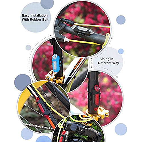 LED Fahrradlampe Aufladbar,PUGO TOP Rücklicht Wasserdicht 5 LED USB Fahrradlicht, Hinter Licht Fahrradbeleuchtung Sport Beleuchtung - 8