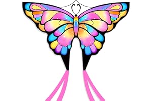 Simxkai aquilone per bambini e adulti, facile da volare, butterfly kite