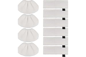 REBIRTHCARE SC4 Paños para Kärcher EasyFix SC1 SC2 SC3 SC4 SC5 Accesorios para Limpiadora de Vapor para Kärcher SC2, 6 paños para boquillas de suelo + 4 paños para boquillas manuales