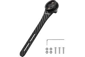 RAVEMEN Guidon Intégré sur Support Avant Compatible avec Garmin Compteurs Vélo, AOM03 Support de Vélo de Route en Fibre de Carbone Compatible avec Caméra d'action/COOSPO/iGPSPORT Compteurs Vélo