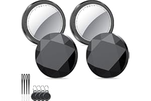 QCOQ Air Tracker Tag 4 pezzi Nero, Bluetooth Trova Oggetti Compatibile con Apple Dov'è (solo iOS), Smart Tracker Localizzatore per Bagagli/Borse/Portafogli/Zaini, Chiavi Tag Tracking, Batteria Sostituibile