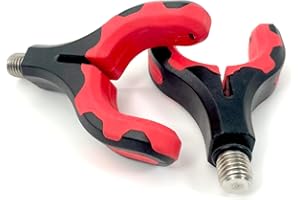 YOTO 2PCS Rod Rest U-Form Angeln Zubehör Halter Kunststoff Gummi Butt Rests/Back Rests für alle Arten von Angelruten