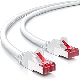 deleyCON 2m Cat6-1000 Mbit Network Cable (Copper, S/FTP, Halogen Free) RJ45 Gigabit Ethernet LAN Patch Cable - for DSL Intern