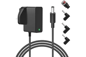 Newding 12V 2A Power Adapter for LED Strip Lights, CCTV Camera, Router, Universal 24W Mains Charger UK Plug with 5 Connectors