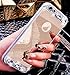 Produktbild Bling Strass Handyhülle für iPhone X,Spiegel Handytasche for iPhone X,Hpory Fashion Luxus Ultra Thin Silicone Handyhüllen Spiegel Luxus Glänzend Shiny Bling Kristall Rahmen Handy Gehäuse Hülle Ultradünnen Case Cover Soft TPU Protector Stoßstange Sparkle Pailletee Strass Back Case Anti-Staub Anti-Kratzer und Shockproof Telefon Tasche Handytasche Schutzhülle für iPhone X + 1 x Hpory Stylus-(Champagner Gold)
