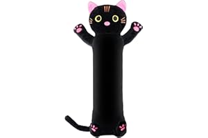 Waslary Gatto Cuscino di Peluche 110 cm Lungo per Regalo di Natale Carnevale e Compleanno