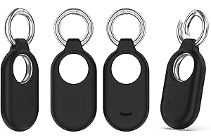 Miimall [4-pak etui ochronne do Samsung Galaxy SmartTag2, miękkie silikonowe etui do kluczy, uchwyt SmartTag2 z brelokiem, akcesoria odporne na upadki, odporne na zarysowania, do etui Smart Tag 2,