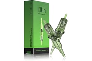 INKin Revo Aghi per Cartucce di Tatuaggio 9RL, Professionali Aghi Tattoo con Precisione Re-Define #12 Round Liner 0.35MM Con Membrana Professionale Cartucce Tattoo, Prodotto da EZ Tattoo 10 Pezzi