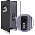 Book Safe with Combination Lock, Ohuhu Dictionary Money Box Secret Safe, Portable Hidden Safe with Code Lock, Safe Box for Home Office, Money Safe for Key Cash Jewelry, Black