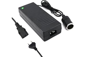 OBEST Transformador 220V a 12V, 110V - 230V a 12V 10A 120W Convertidor de Corriente de CA a CC, Electrónico Encendedor de Cigarrillos de Coche Enchufe 100-230V Adaptador Coche