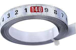 XCALIBUR TOOLING 1 to 3M Self Adhesive Measuring Tape Stainless Steel Miter Tape Measure for T-Track, Router, Table Saw, Mitre Saws, T-Rails, Band Saws, Woodworking Tools, Sewing Machines - Left To Right (3 Meter)