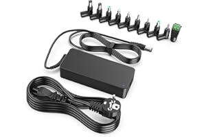 shefor Netzteil 12v 5a Universal Ladegerät 5.5 * 2.1mm mit 10 DC Stecker Spitzen für LED Streifen Licht, Kameras PC Display Monitor Lautsprecher Geräte