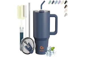 BIGRD Kubek termiczny 40 oz, kubek termiczny ze stali nierdzewnej, z uchwytem, termos, podróżna butelka izolowana na kawę (Twilight)