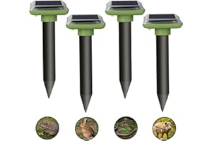 WARDBES Repellente ultrasuoni per Talpe,Repellente Solare per Talpe 4 Pezzi,Repellente per Scaccia Talpe,Repellente per Anti Talpe,Repellente per Talpa,Dissuasore per Talpe/Serpent
