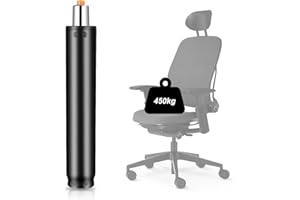 Dokeno Sprężyna gazowa, zamiennik sprężyny gazowej, cylinder do krzeseł obrotowych, z regulacją wysokości, do krzeseł biurowych, długość całkowita 30-45 cm, czarna