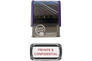 Imprint 11 38 x 14mm Private & Confidential Self Inking Rubber Stamp (RED Ink) Stamp Design 4U