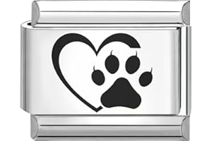 papasgix Italian Charms Cat Dog Modular for Italian Charm Animals Italian Style Charms fits all 9mm Bracelet Retro Personality Charms Bracelets Accessories Mother's Day Gift