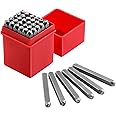 Gueenky 36 Pcs Number and Letter Punch Set, 4mm Metal Stamping Tool Set, A-Z, 0-9, &, Letter Number and Symbols Stamp Punch for Stamping Metal Wood Plastic Leather