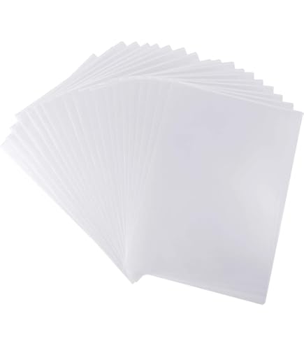 100 Dossiers Transparents En Polypropylène - Format Folio (327x225 Mm) - Ouverture Haut Et Côté - Pour Protection Documents