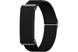 VeveXiao Nylon Bicepband kompatibelt med Google Fitbit Air | Mjuk nylonväv stretchig, andningsbar sport arm/fotled, metallram dubbel ögla, 8 låsdesign, nylon bicepband