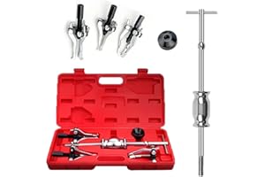 RATSTONE Extractor De Engranajes,5 PCS Extractor De Rodamientos,Extractor De Rodamientos De Acero Con Martillo Deslizante 3 Patas De Acero,Para Mantenimiento y Desmontaje De Máquinas De Poleas Dentadas